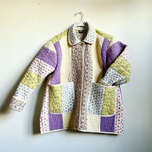 Handmade quilt chore coat